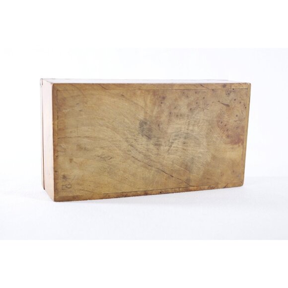 Superb Art Deco Lidded Box of Bird's-Eye Maple with Chrome Handle, French 1920s - Picture 6 of 10